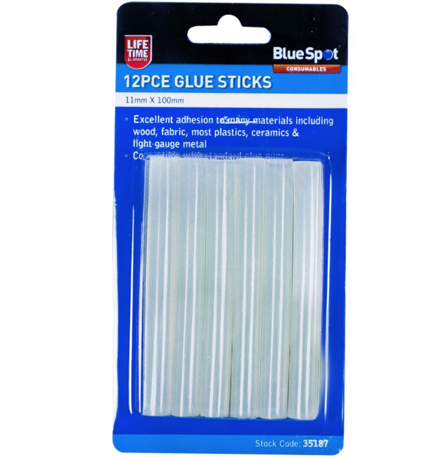 Blue Spot 35187 11mm Glue Sticks 12 Pack