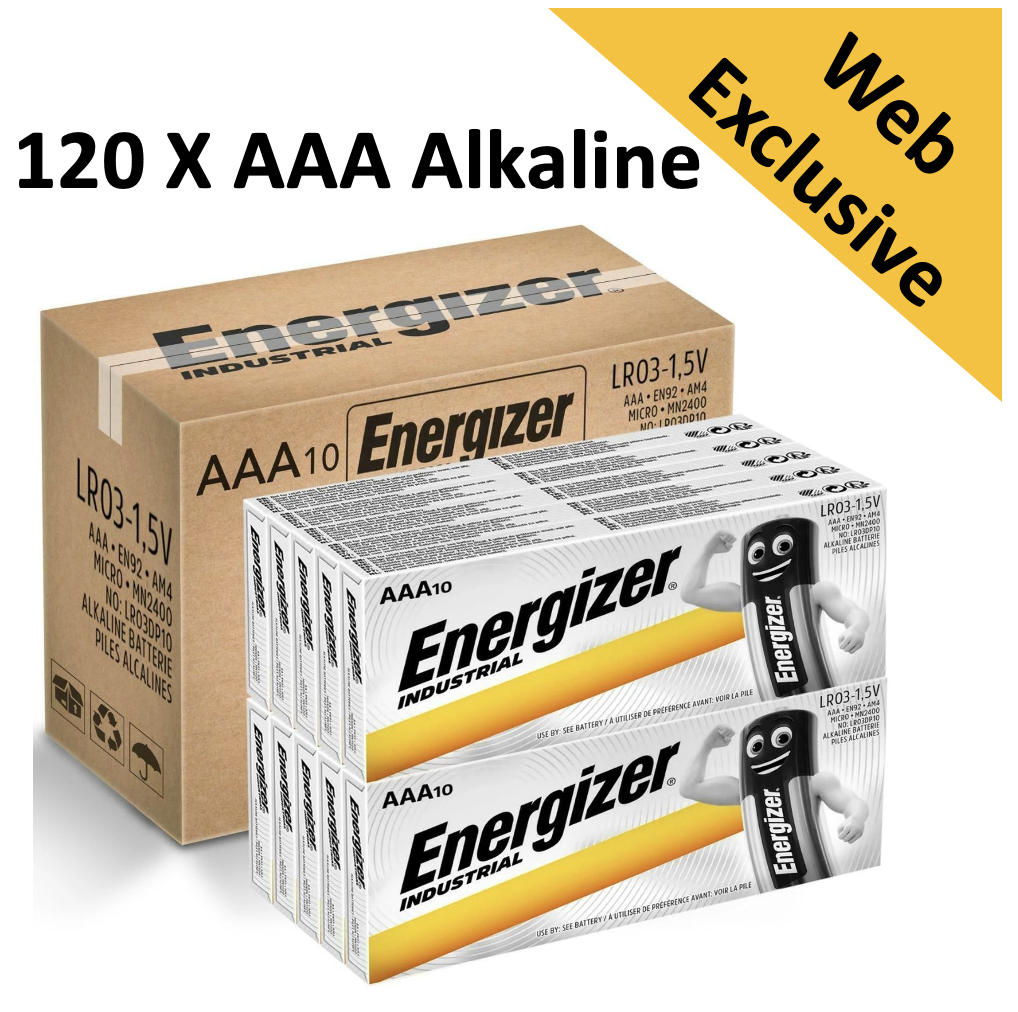 Energizer Industrial AAA Batteries x120