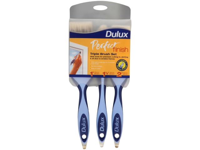 Dulux Perfect Finish Paint Brush Set 3 Piece