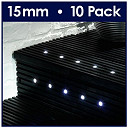 MiniSun 16677 10x 15mm Cool White LED Deck Lights