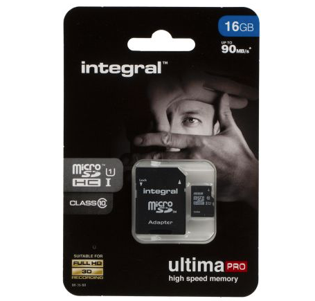 Integral 16GB Micro SD Card & Adaptor