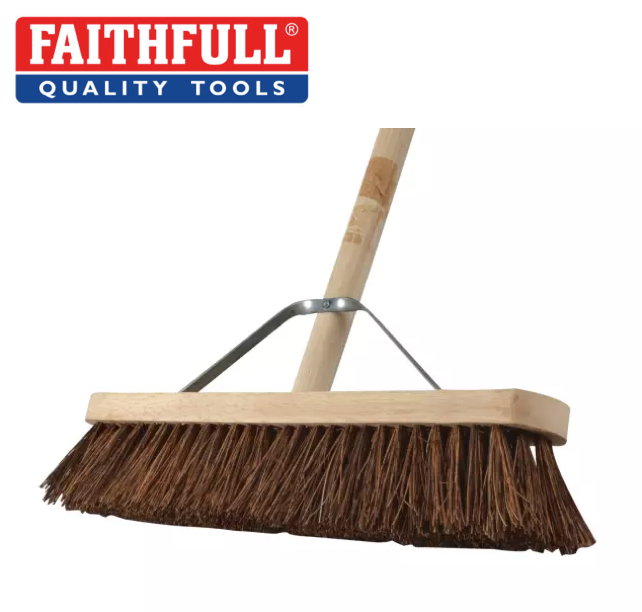 Stiff Bassine Broom 450mm (18in) + Handle & Stay