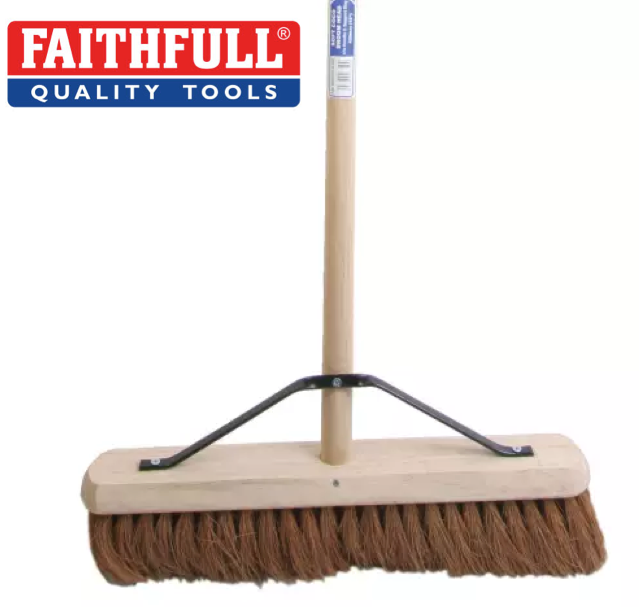 Soft Coco Broom 450mm (18in) + Handle & Stay