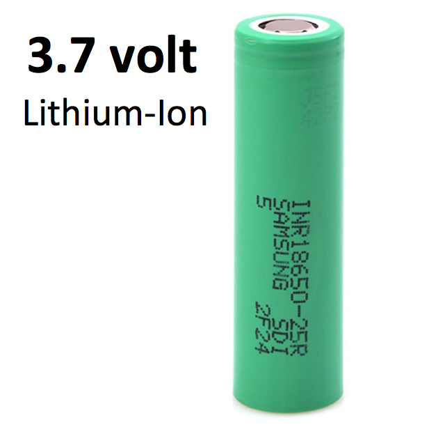18650 3.7v Lithium-Ion battery 2500mAh - Flat Top