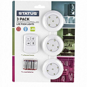 Status Remote Controlled LED Push Lights 3 Pack