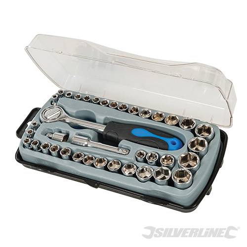 Silverline 633754 Compact Socket Set 39pce