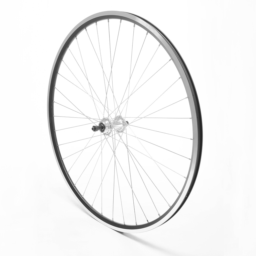 700c Rear Road Wheel QR Double Wall Freewheel - Black