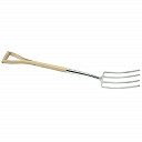 Stainless Steel Digging Fork with Ash Handle