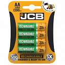 JCB AA 1200mah Rechargeable Batteries 4 Pack