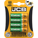 JCB AA 2400mah Rechargeable Batteries 4 Pack