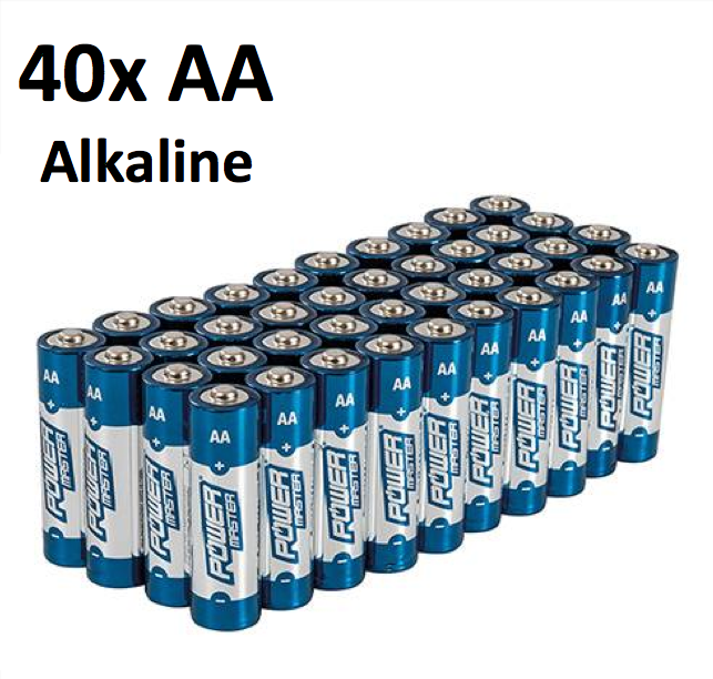 AA Power Master Alkaline Battery 40 Pack