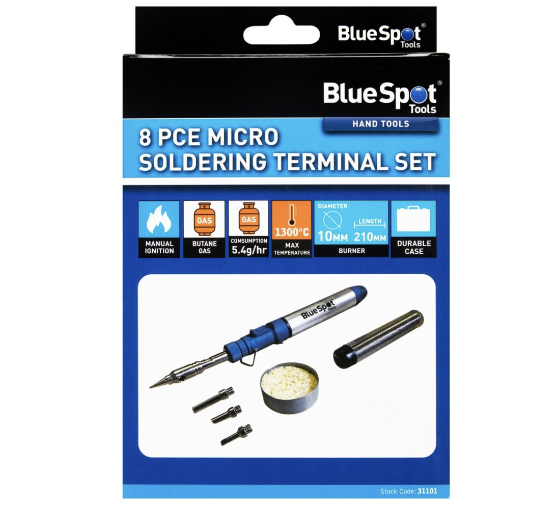 Bluespot 31101 8pce Micro Gas Soldering Iron Set