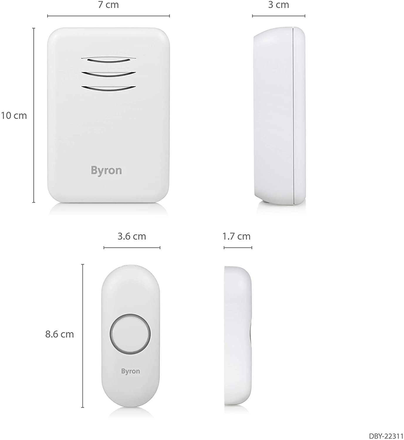 Byron DBY-22311UK 150m Portable doorbell