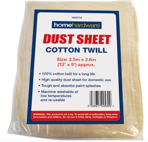 Decorating Dust Sheet, 12ft x 9ft Cotton Twill