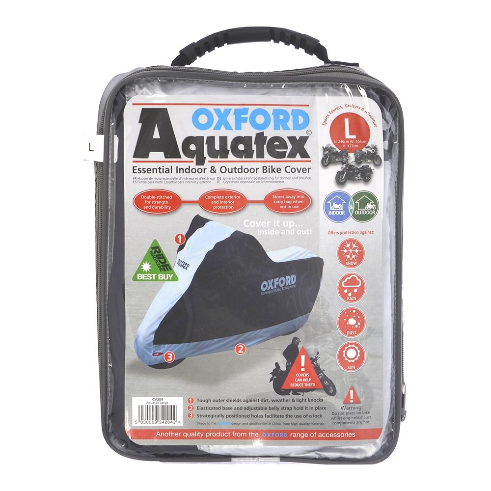Oxford CV204 Aquatex Motorcycle Water Resistant Rain Cover Large