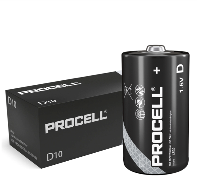 Duracell Procell D Batteries box 10