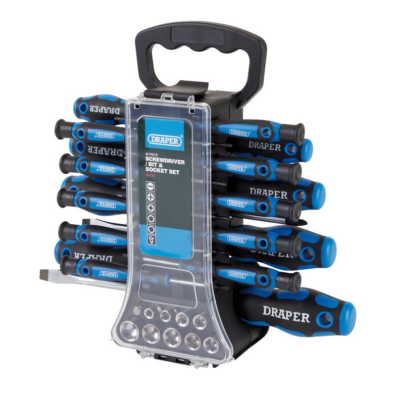 Draper 20721 Screwdriver Bit & Socket Set