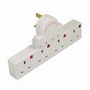 4 Gang Plug-in Switched Socket Adaptor