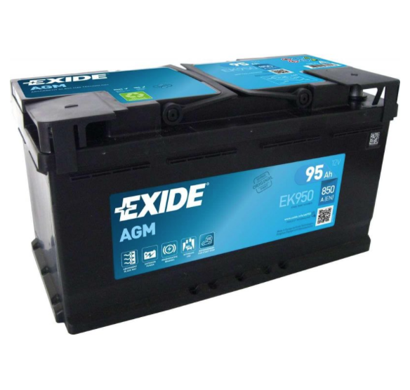 Start-Stop 017/019 EK950 Exide Car Battery AGM