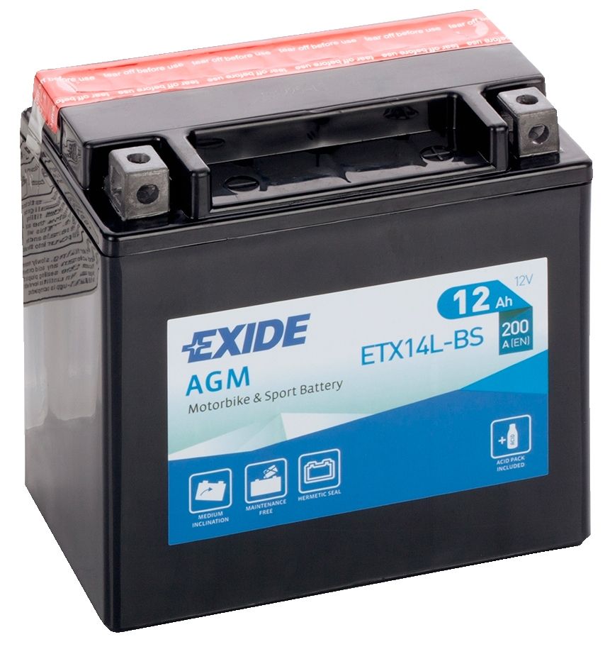 ETX14L-BS Exide Motorcycle Battery YTX14L-BS