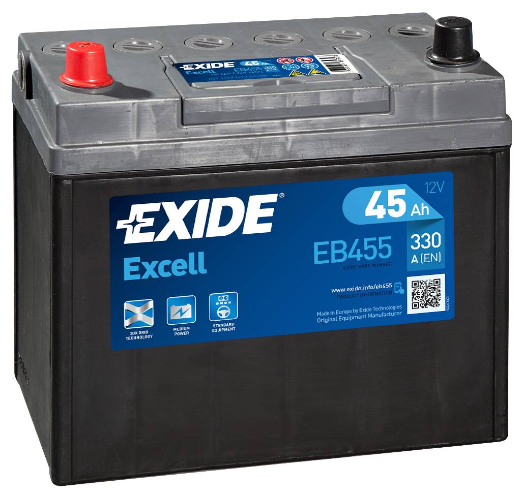 043 (159) Exide Car Battery EB455