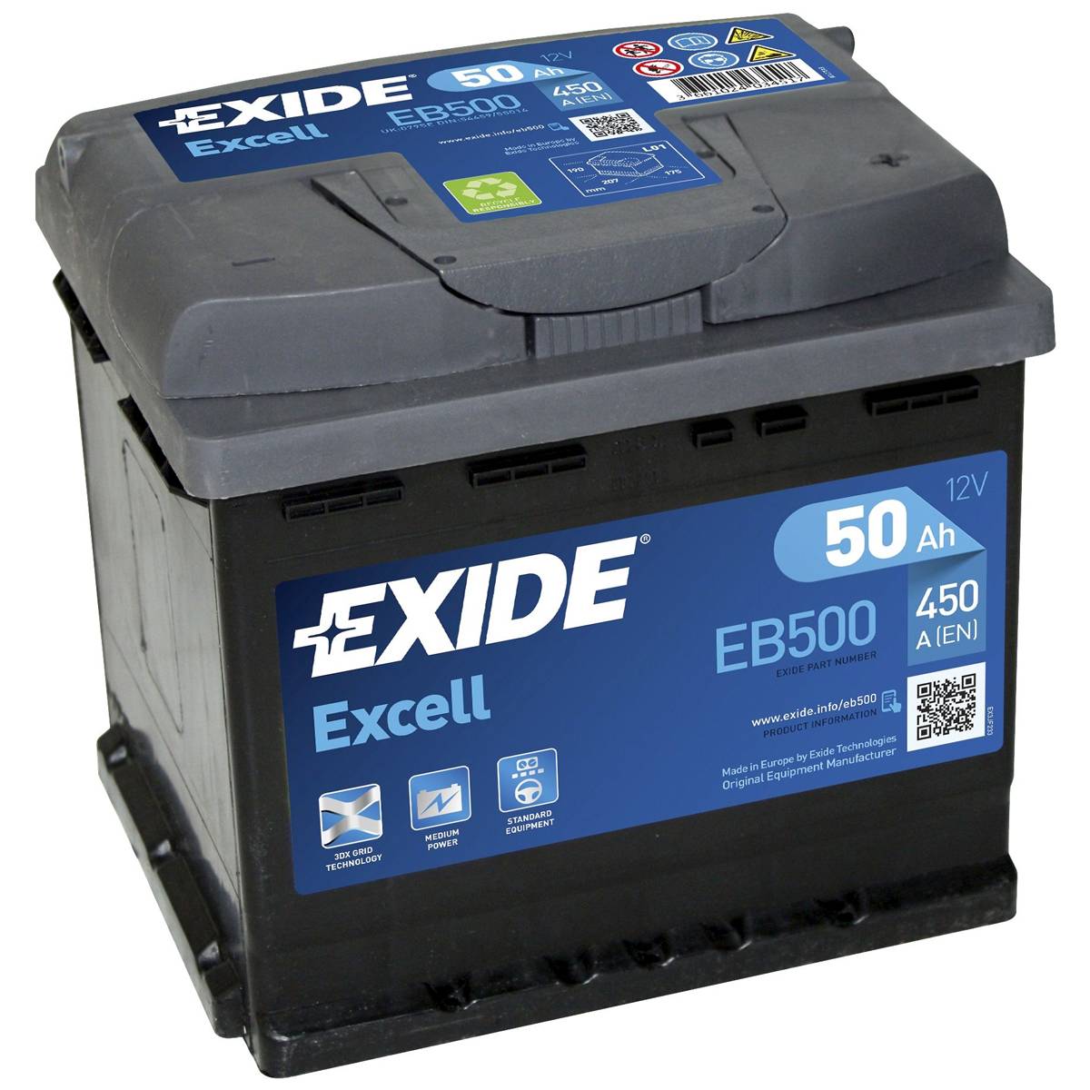 079 Exide Car Battery EB500