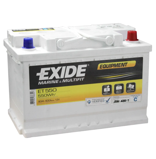 Exide ET550 Equipment Leisure Battery 12V 80AH