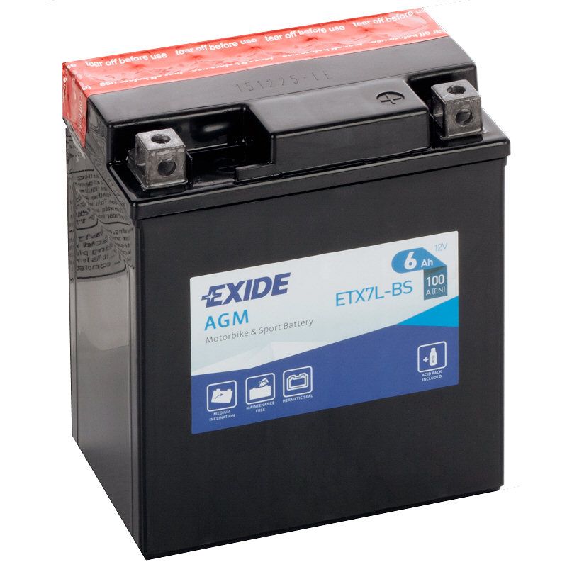 ETX7L-BS Exide Motorcycle Battery YTX7L-BS