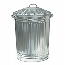 Galvanised Tapered Dustbin 18in & Metal Lid