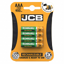 JCB AAA 900mah Rechargeable Batteries 4 Pack