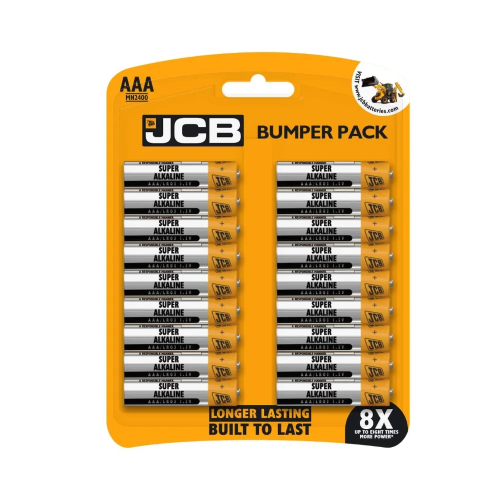 JCB AAA Alkaline - Bumper Pack of 18