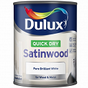 Quick Dry Satinwood Paint Pure Brilliant White 750ml