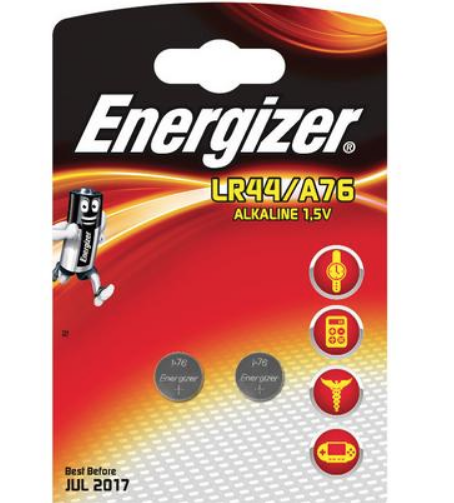 Energizer LR44 A76 Button Cell Battery 2 Pack