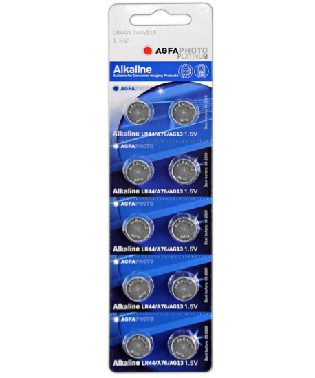 LR44 A76 Button Cell Battery 10 Pack