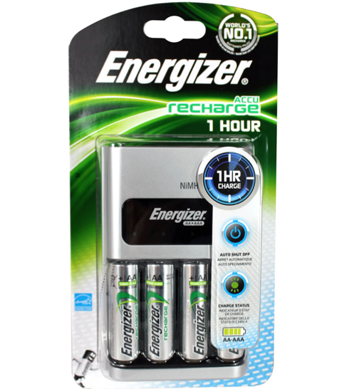 Energizer 1 Hour Charger + 4 X AA 2300 mAh Batteries