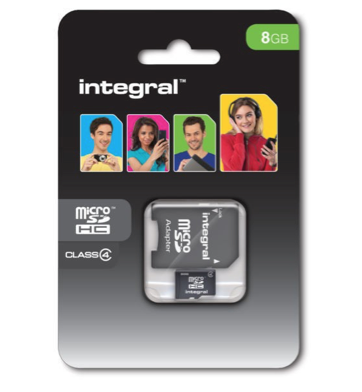 Integral 8GB Micro SD Card & Adaptor