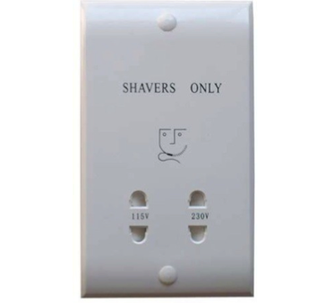 Shaver Socket - Dual Voltage White