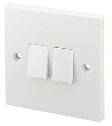 Light Switch 2 Gang 2 Way