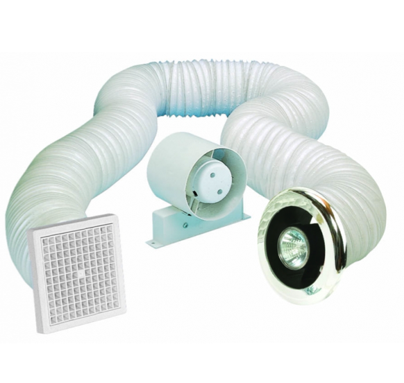 Airvent Shower Extractor Fan + Low Voltage Lamp - Timer Model