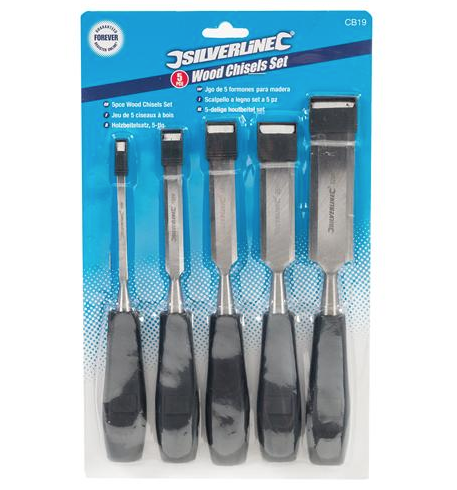 Silverline CB19 Wood Chisel Set 5pce