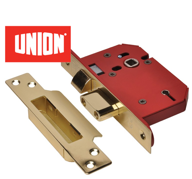 Union StrongBOLT 5 Lever Mortice Sashlock Brass 68mm 2.5in