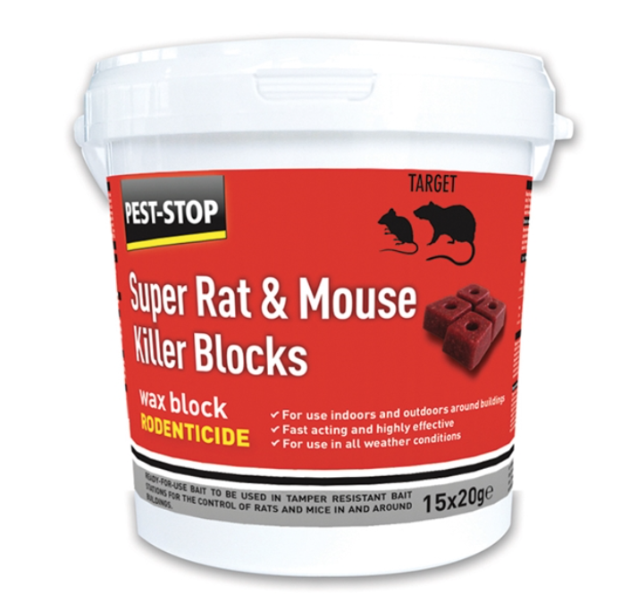 Super Rat & Mouse Killer Wax Block 15 x 20g