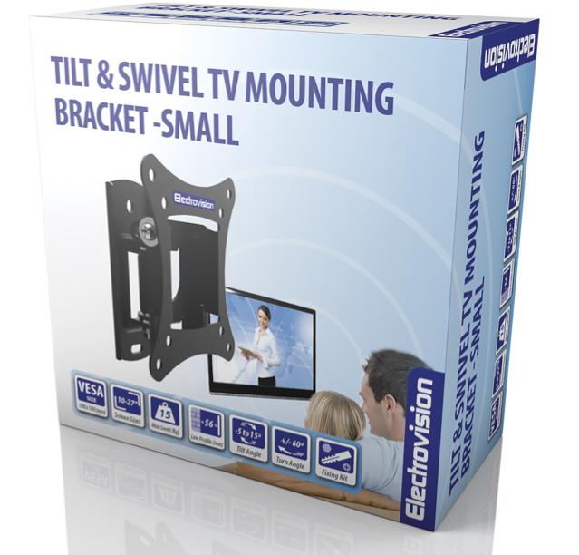 TV Mounting Bracket Small Tilt & Swivel 10