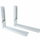 White Microwave Bracket with Extendable Arms - Large