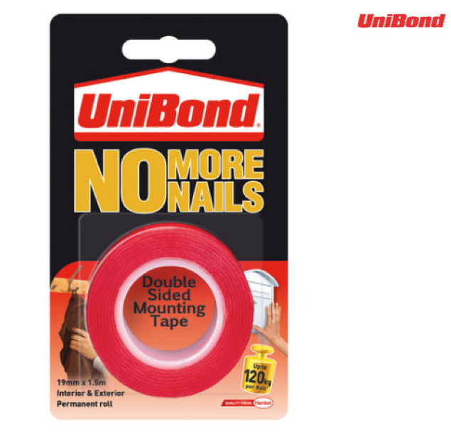No More Nails Double Sided Tape 19mm x 1.5m (120KG Red)
