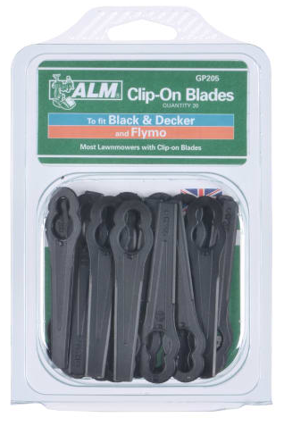 GP205/FIQ8 Lawnmower Clip on Plastic Blades