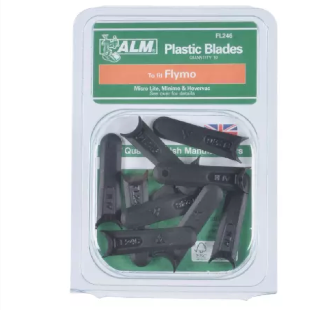 FL246 Plastic Lawnmower Blades Half Moon - Micro Lite