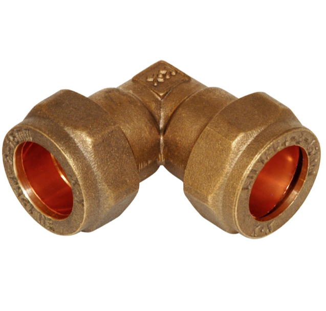 Compression Elbow Fitting 22mm x 22mm - Brass