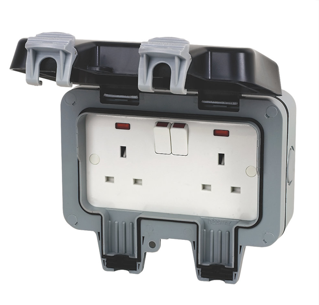 BG 13amp 2 Gang Weatherproof Socket IP66