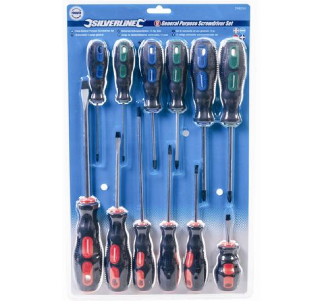 Silverline General Purpose Screwdriver Set 12pce 248250